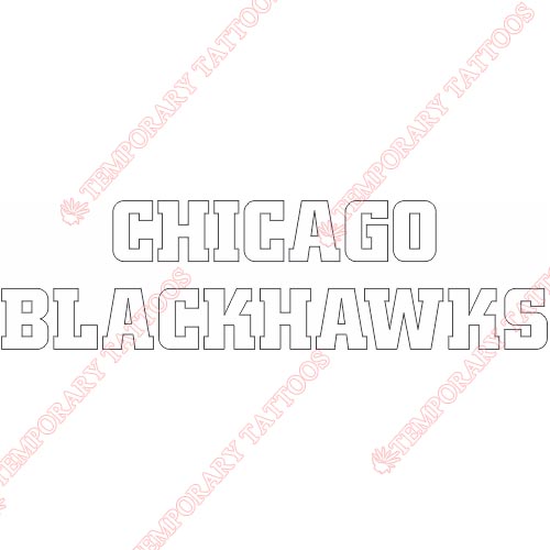Chicago Blackhawks Customize Temporary Tattoos Stickers NO.115